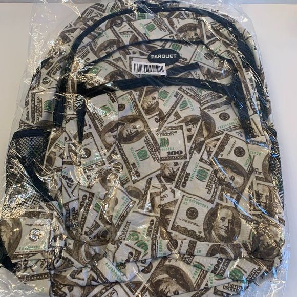 One Hundred Dollar Bill Backpack- NWT - Picture 5 of 6